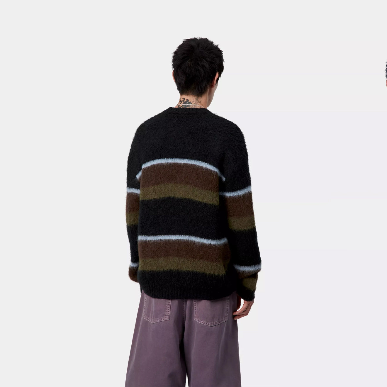 Carhartt WIP Merton Sweater Sundling Stripe Palisander - The Sporting Lodge