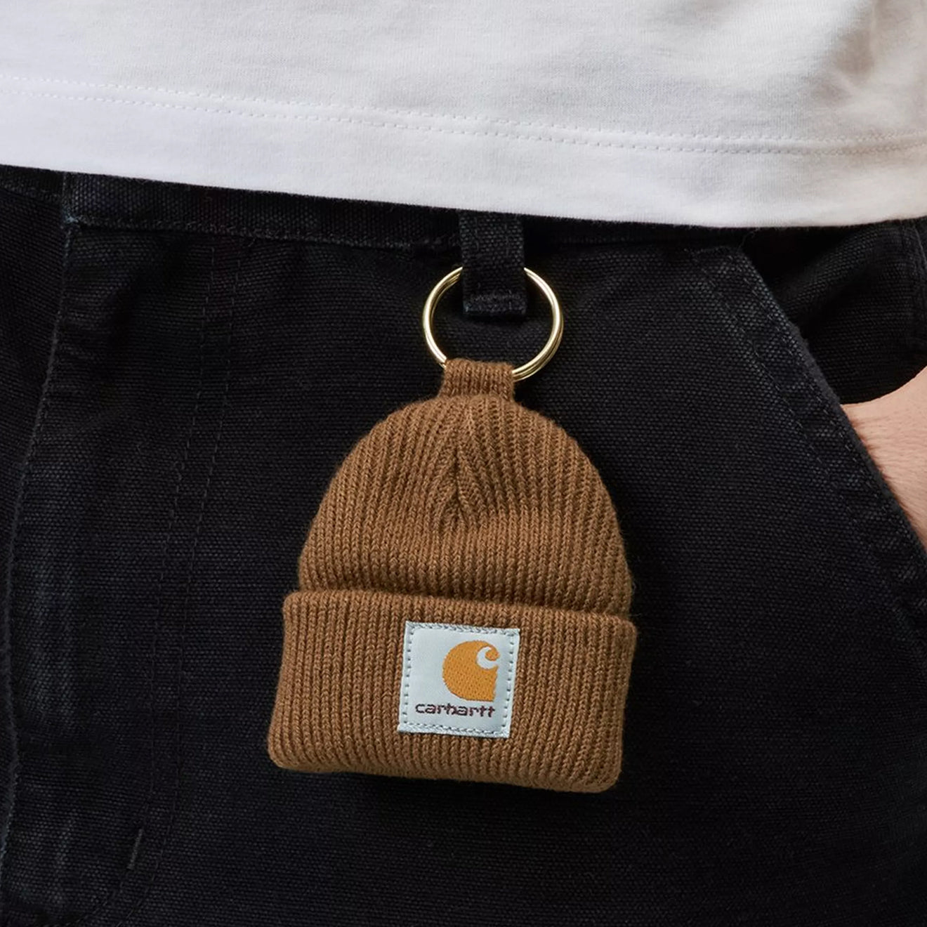 Carhartt WIP Mini Watch Hat Keychain Hamilton Brown