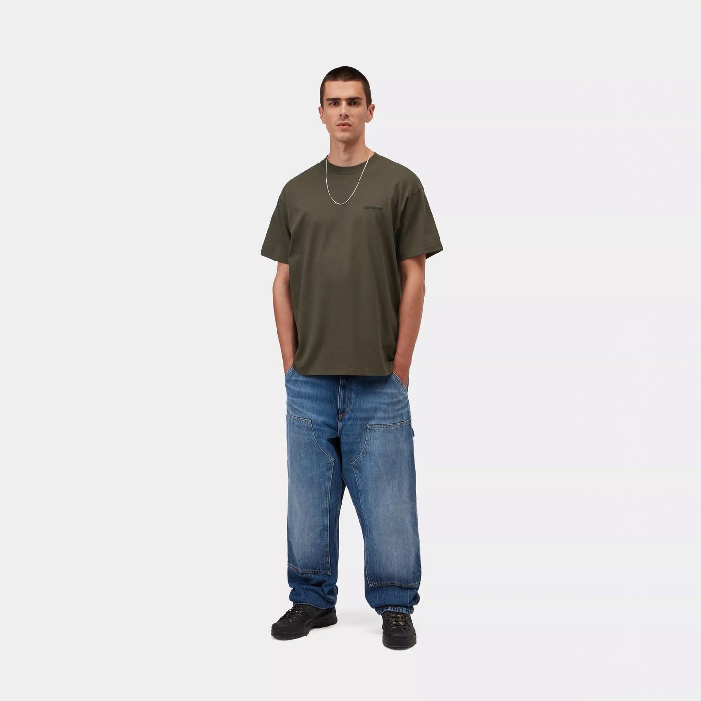 Carhartt WIP S/S Script Embroidery T-Shirt Cypress / Black