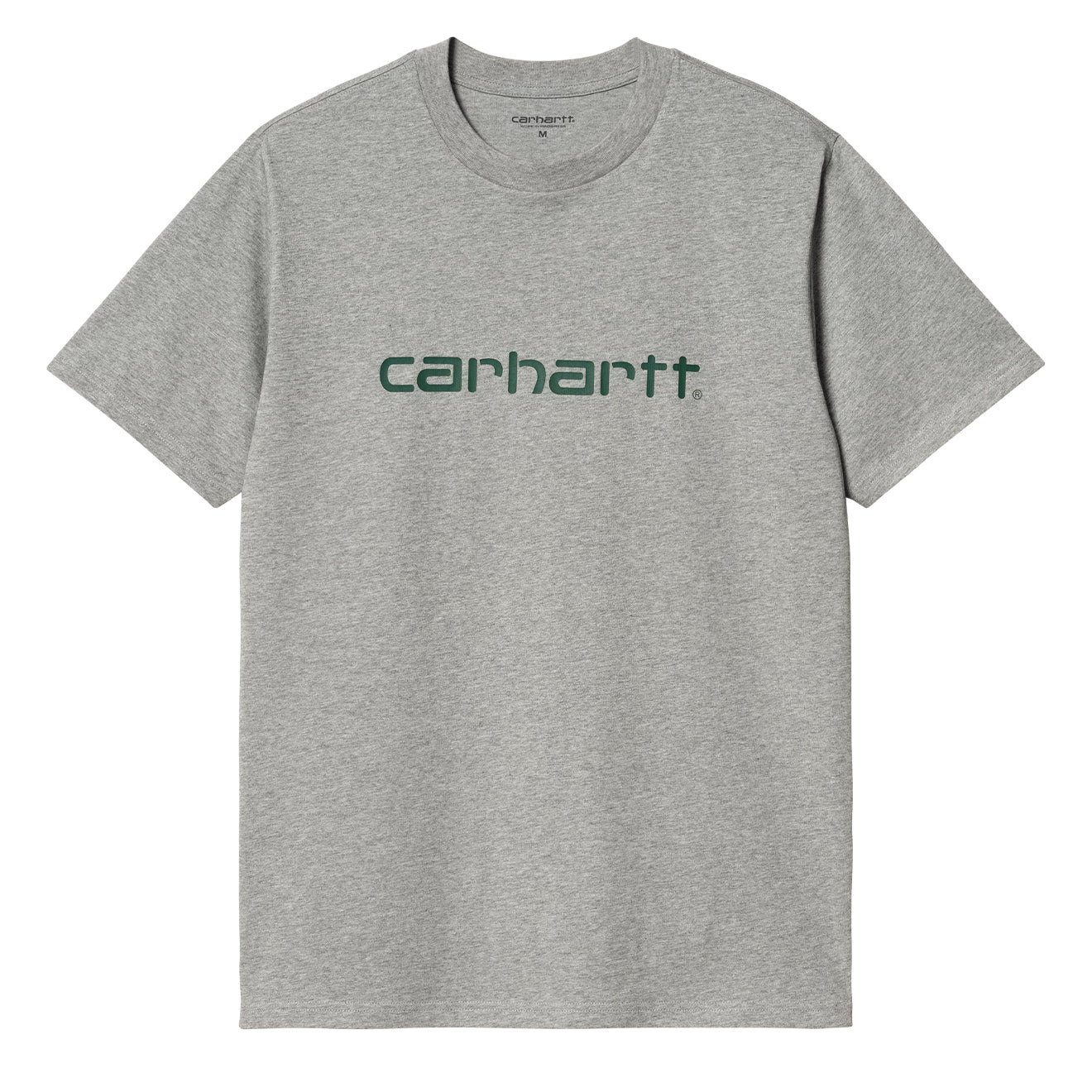 Carhartt WIP S/S Script T-Shirt Grey Heather / Chervil - The Sporting Lodge