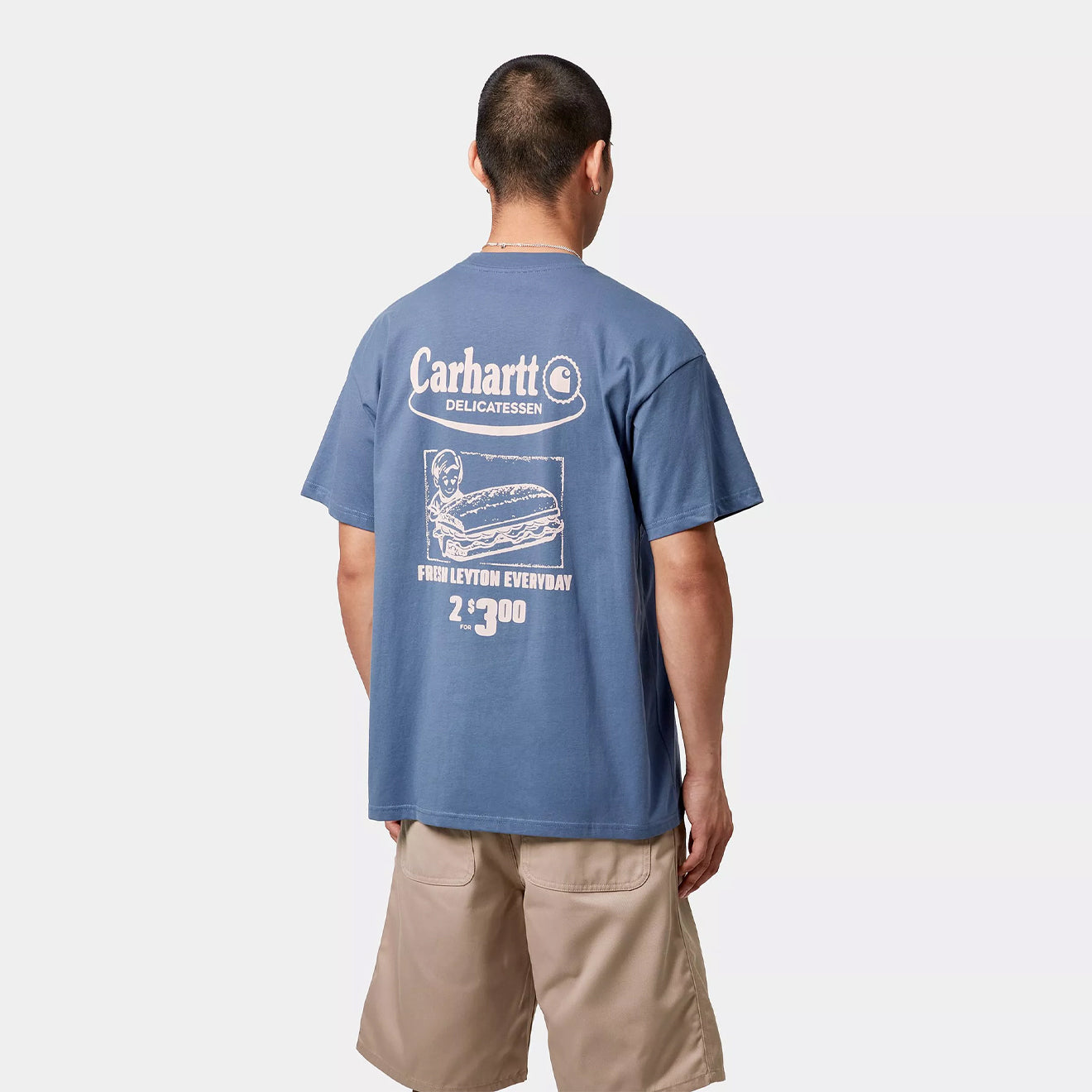 Carhartt WIP S/S Catalogue T-Shirt Blue Iris / Air Pink - The Sporting Lodge
