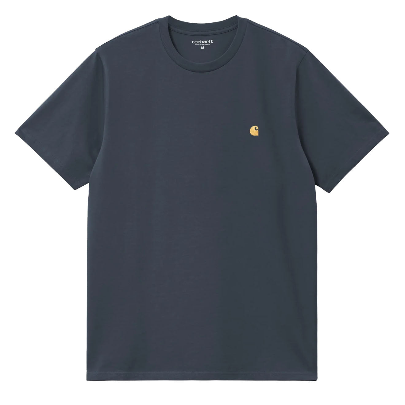 Carhartt WIP S/S Chase T-Shirt Dusky Blue / Gold - The Sporting Lodge
