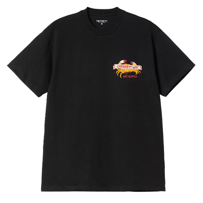 Carhartt WIP S/S Crab Paint T-Shirt Black - The Sporting Lodge