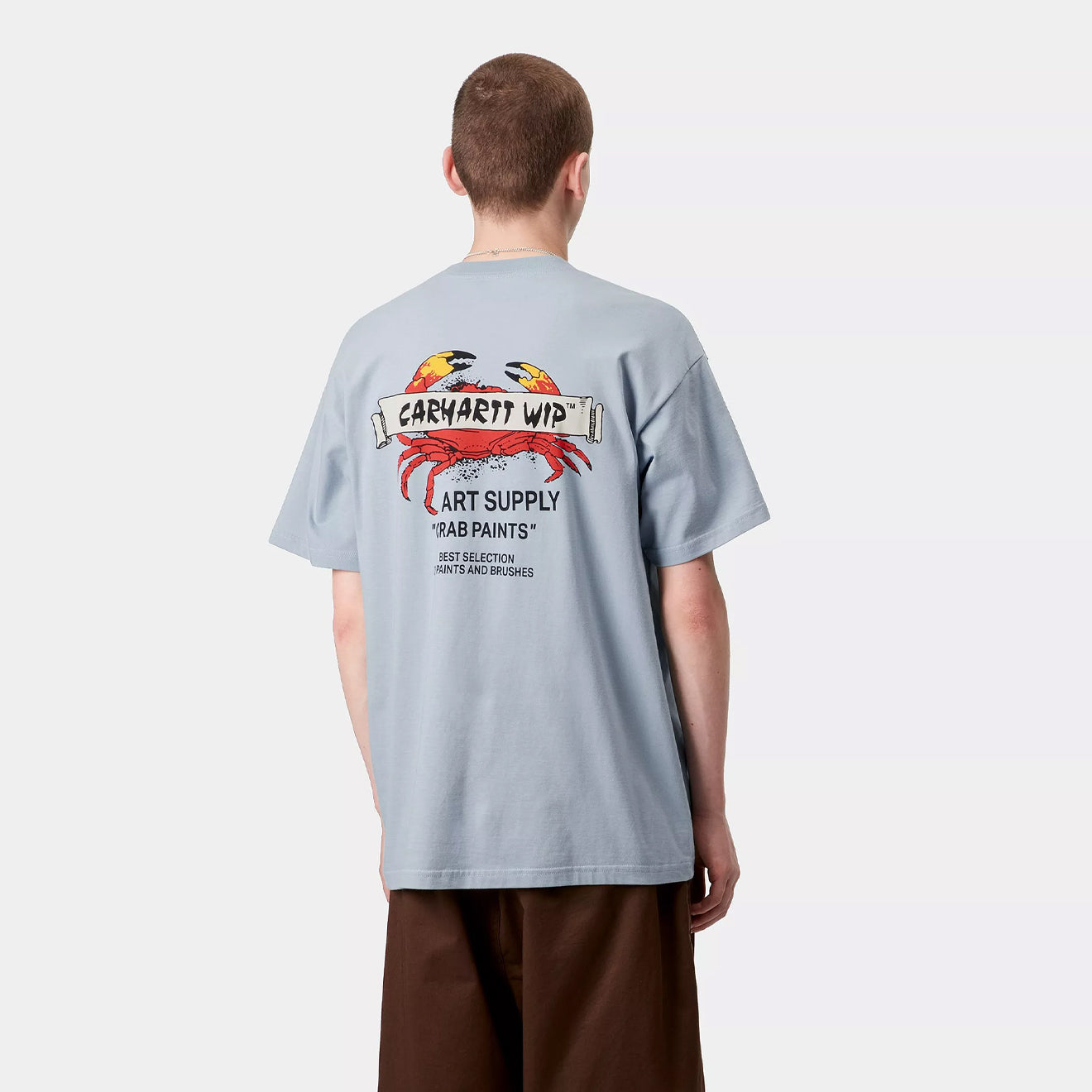 Carhartt WIP S/S Crab Paint T-Shirt Frosted Blue - The Sporting Lodge