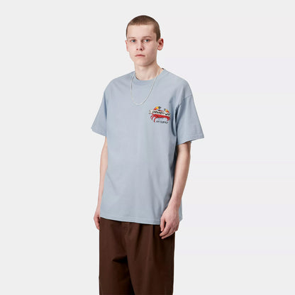 Carhartt WIP S/S Crab Paint T-Shirt Frosted Blue - The Sporting Lodge