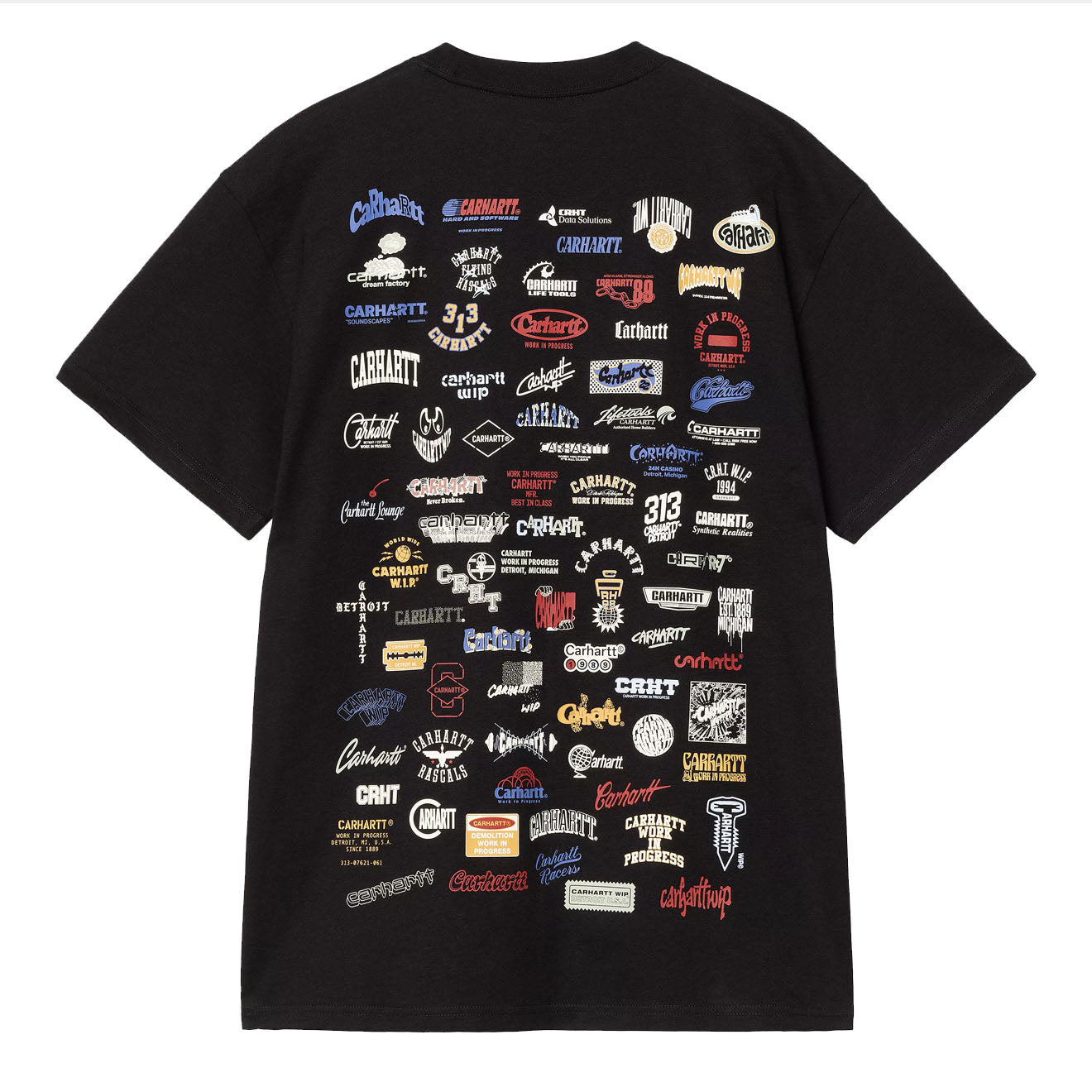 Carhartt WIP S/S Logo T-Shirt Black - The Sporting Lodge