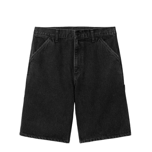 Carhartt WIP Single Knee Short Black Stone Washed - The Sporting Lodge