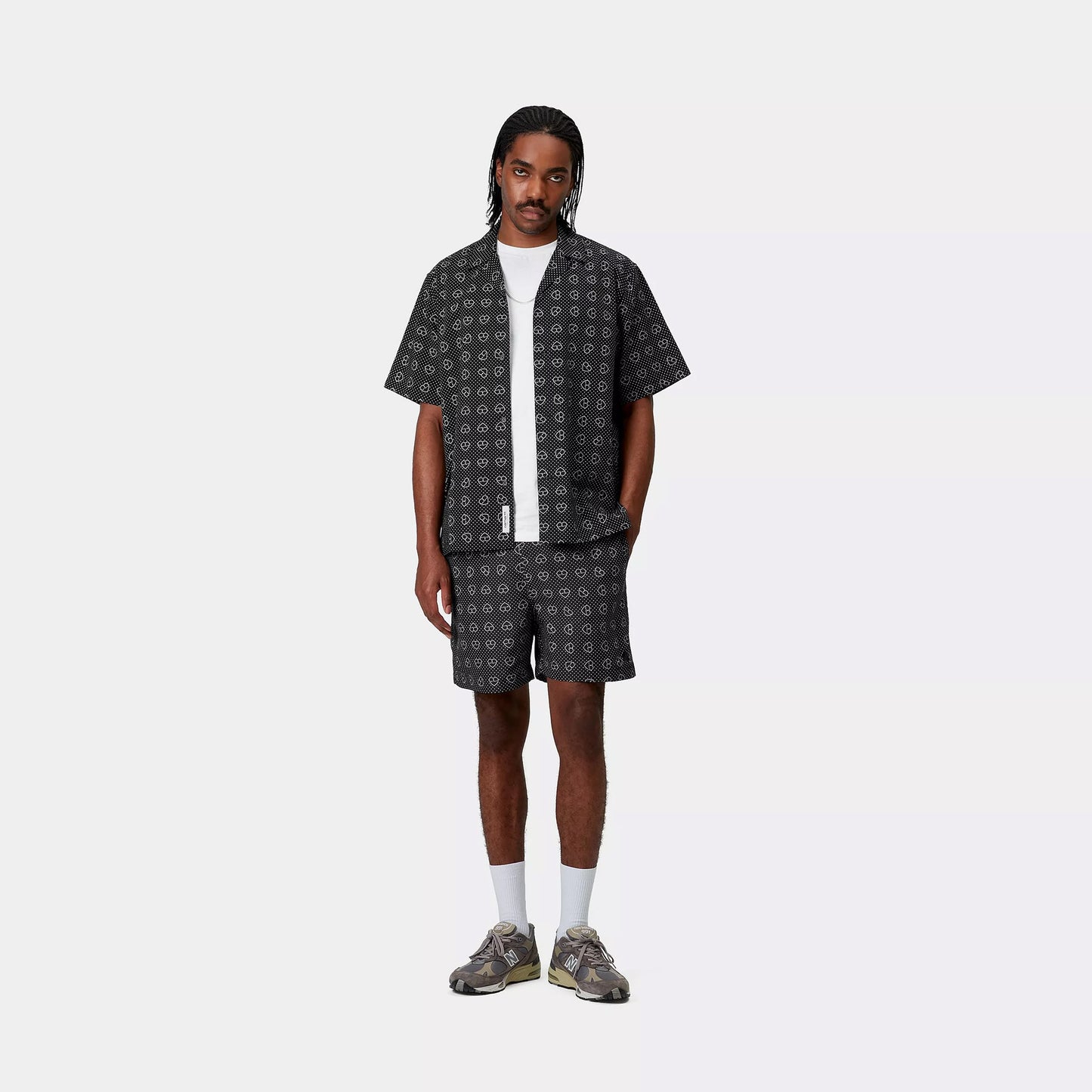 Carhartt WIP Slater Swim Trunks Furoshiki Print / Black - The Sporting Lodge