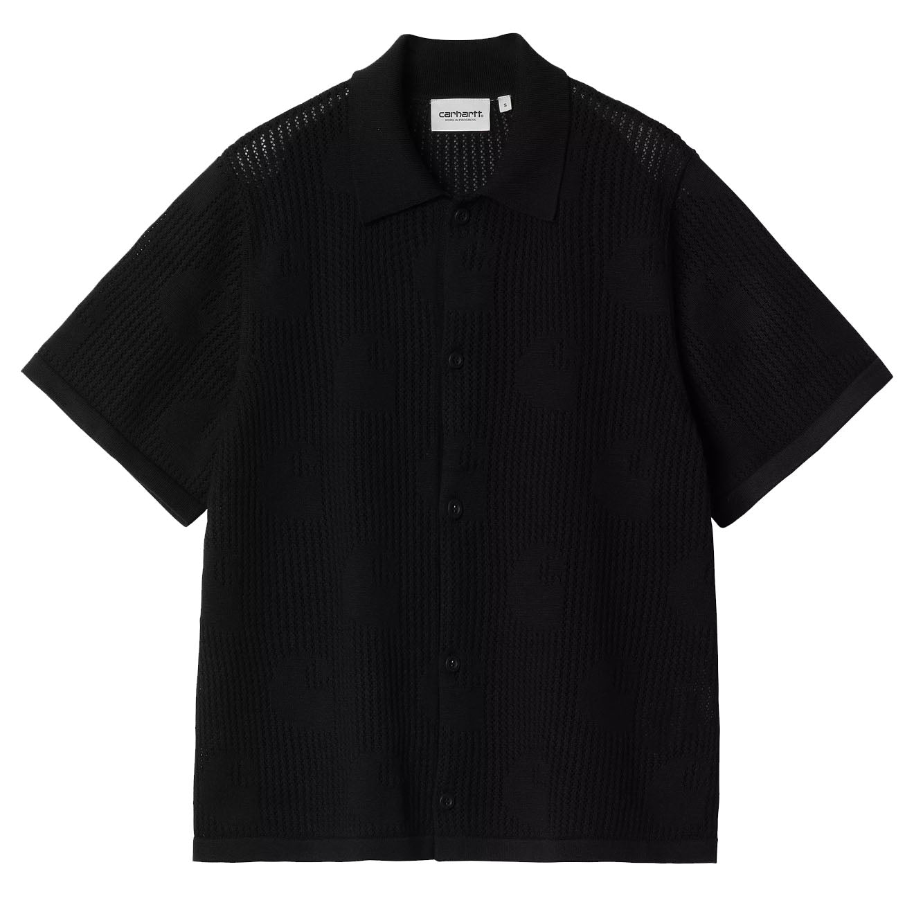 Carhartt WIP We S/S Temple Knit Shirt Black - The Sporting Lodge