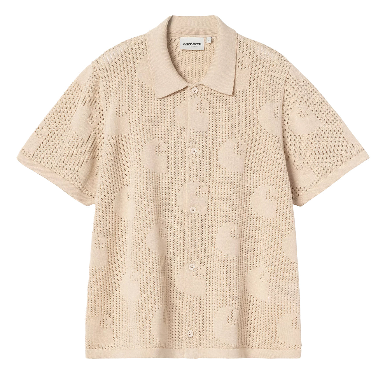 Carhartt WIP We S/S Temple Knit Shirt Fleur De Sel - The Sporting Lodge