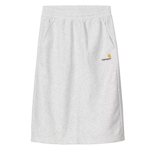 Carhartt WIP Womens American Script Sweat Skirt Ash Heather - The Sporting Lodge