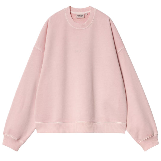Carhartt WIP Womens Benton Sweat Air Pink Garment Dyed - The Sporting Lodge