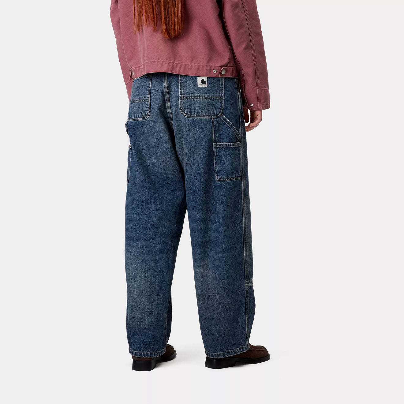 Carhartt WIP Womens Brandon Double Knee Pant Blue Dark Used Wash - The Sporting Lodge