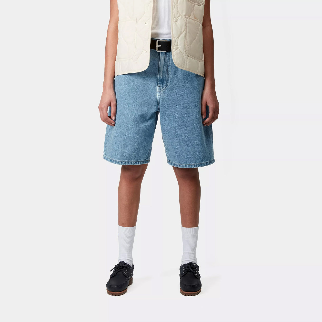 Carhartt WIP Womens Brandon Short Blue Stone Bleached