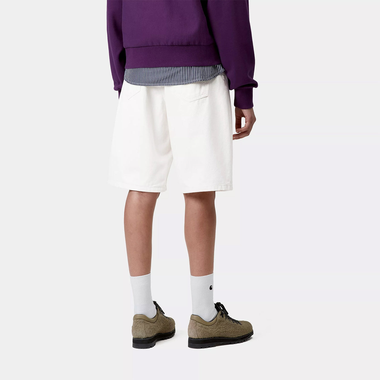 Carhartt WIP Womens Brandon Short White Rinsed - The Sporting Lodge