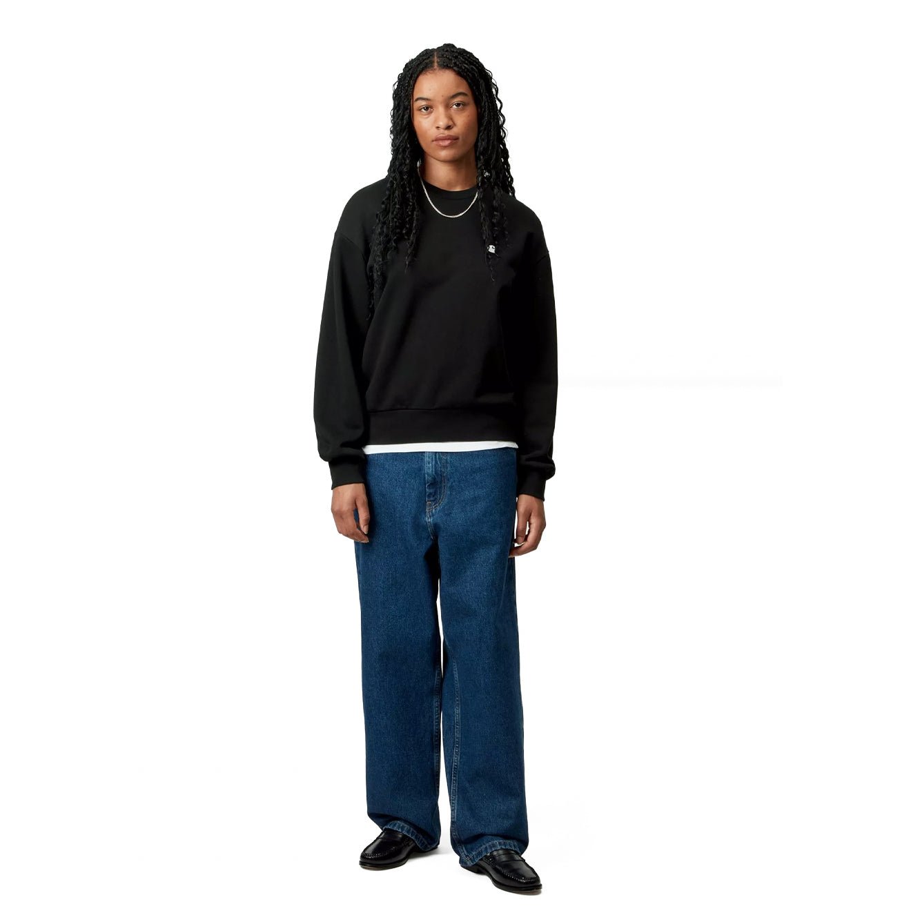 Carhartt WIP Womens Casey Sweatshirt Black / Silver - The Sporting Lodge