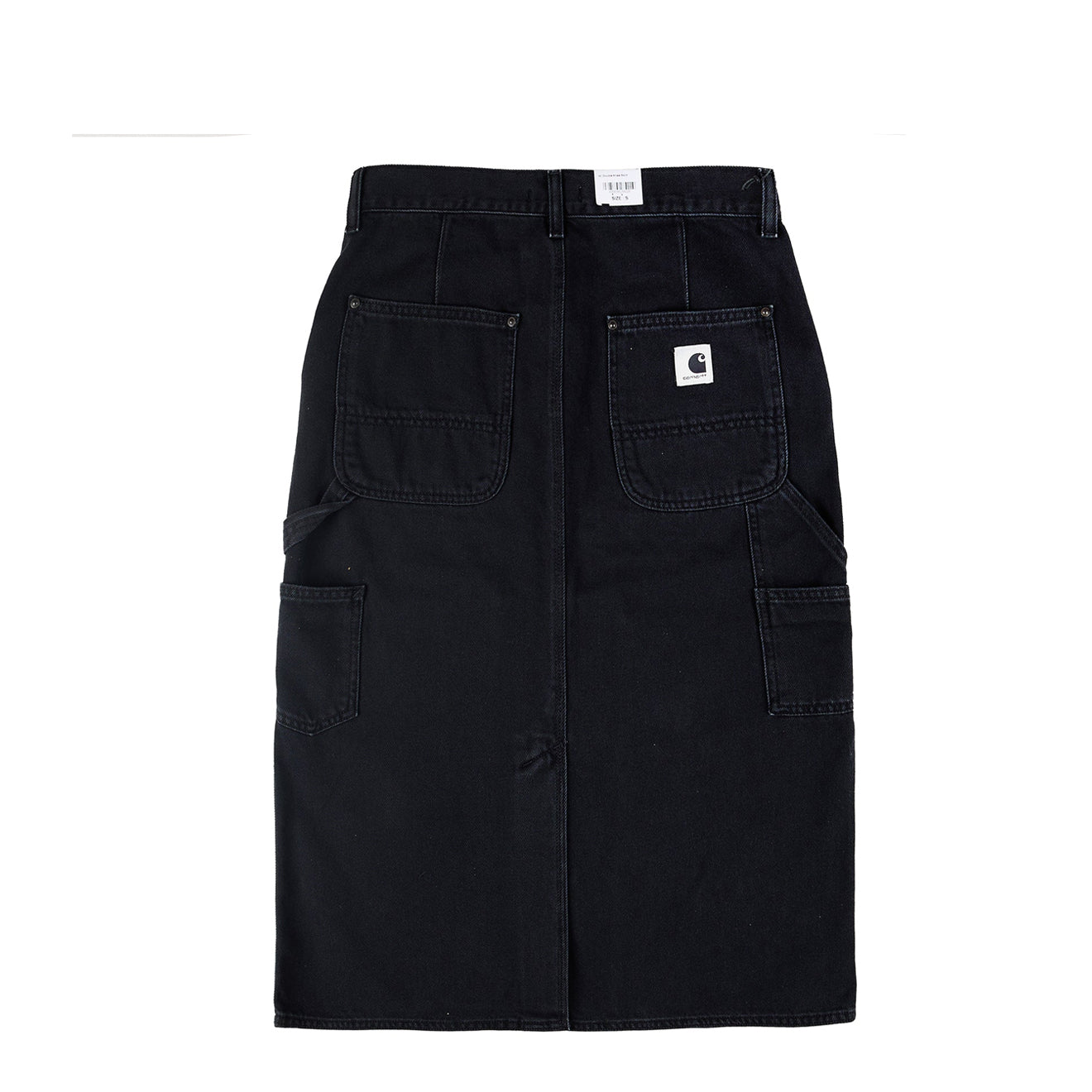 Carhartt WIP Womens Double Knee Skirt Black Stone Washed - The Sporting Lodge