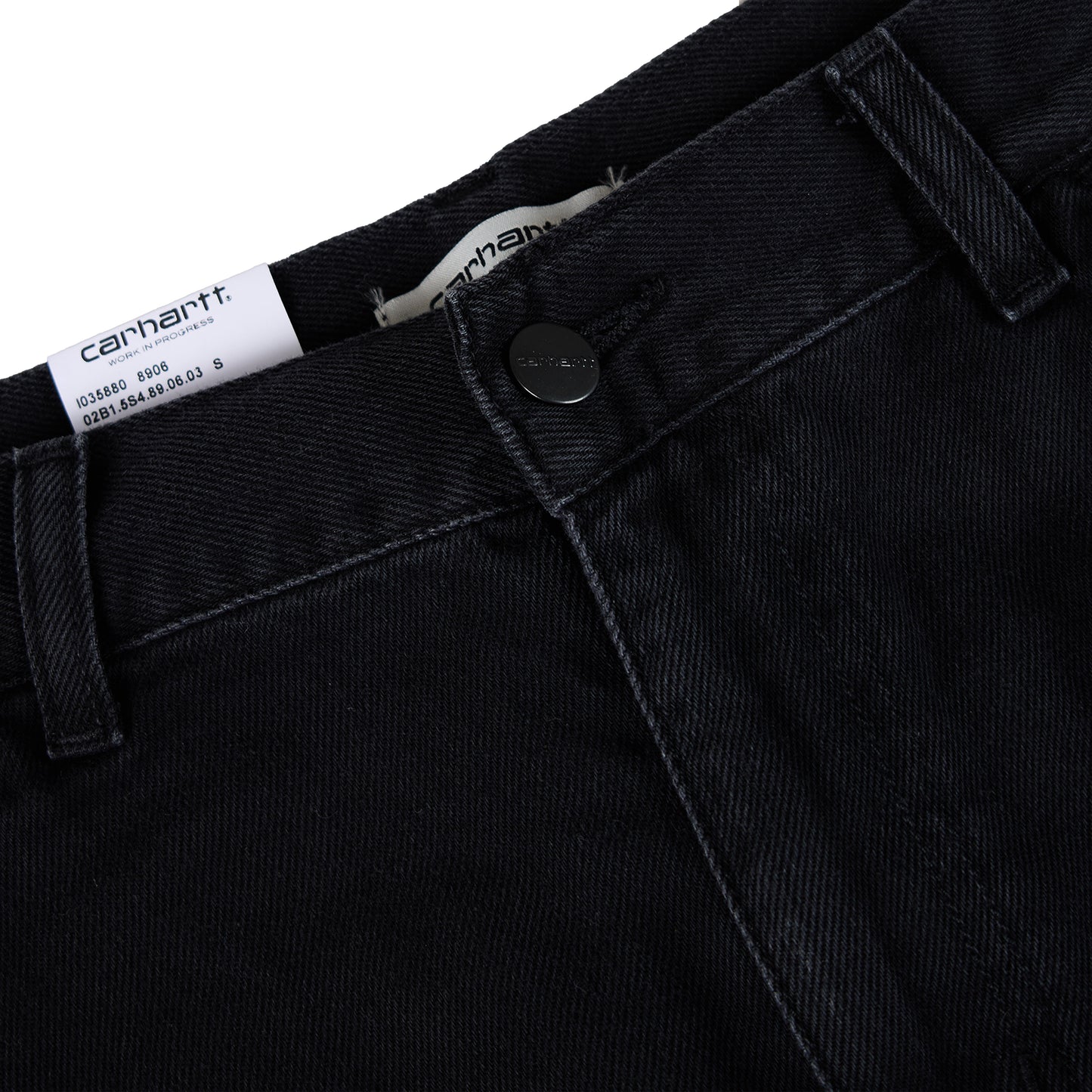Carhartt WIP Womens Double Knee Skirt Black Stone Washed - The Sporting Lodge