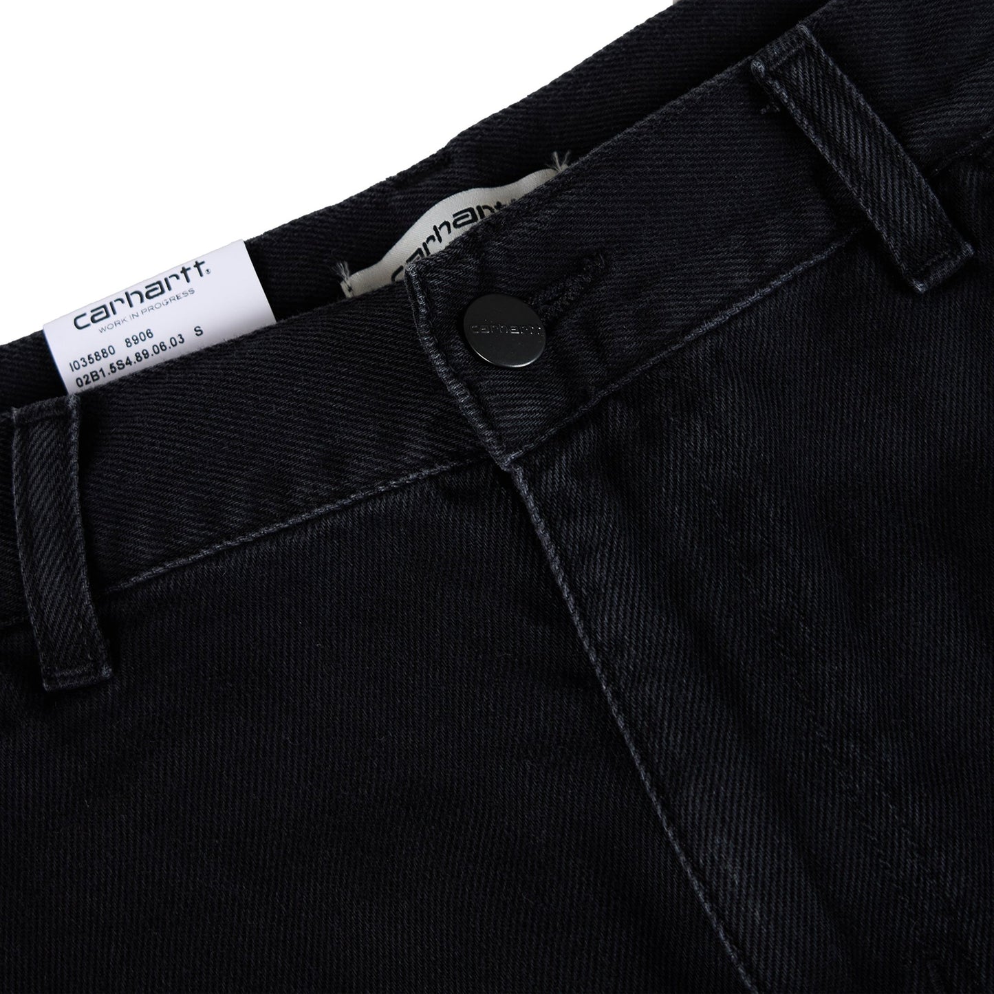 Carhartt WIP Womens Double Knee Skirt Black Stone Washed - The Sporting Lodge