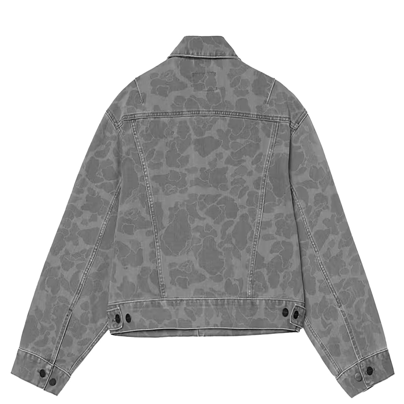 Carhartt WIP Womens Duck Orell Jacket Camo Duck Black Heavy Bleached - The Sporting Lodge