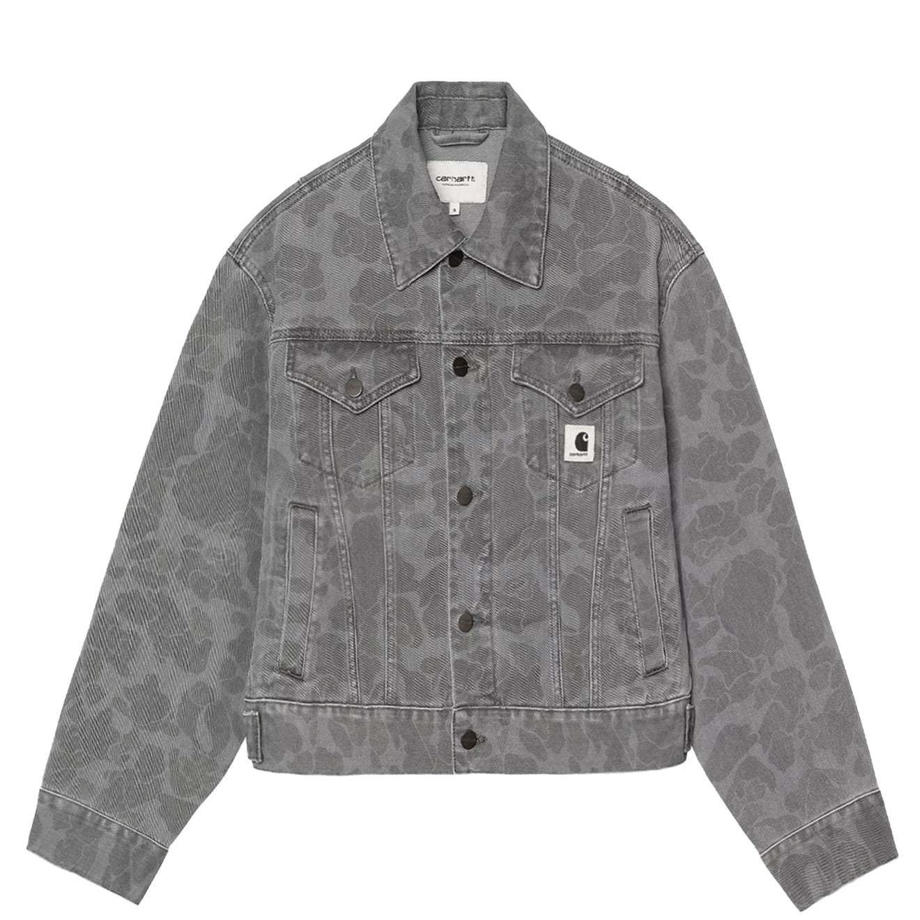 Carhartt WIP Womens Duck Orell Jacket Camo Duck Black Heavy Bleached - The Sporting Lodge