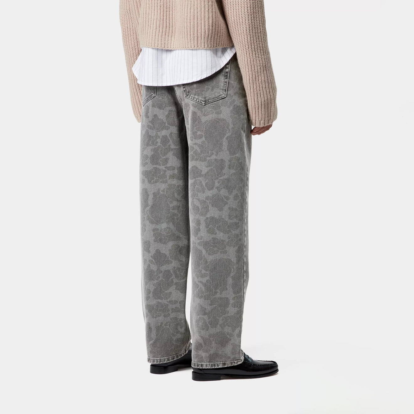 Carhartt WIP Womens Duck Orell Pant Camo Duck Black Heavy Bleached - The Sporting Lodge