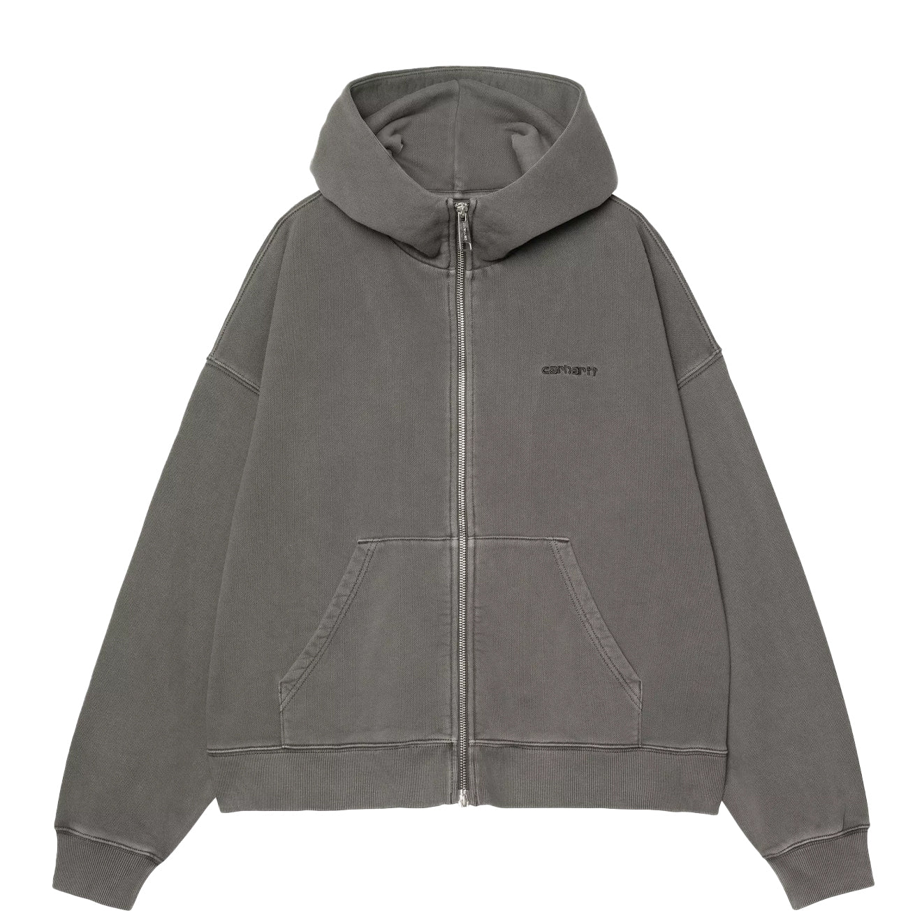 Carhartt WIP Womens Hooded Benton Jacket Graphite Garment Dyed