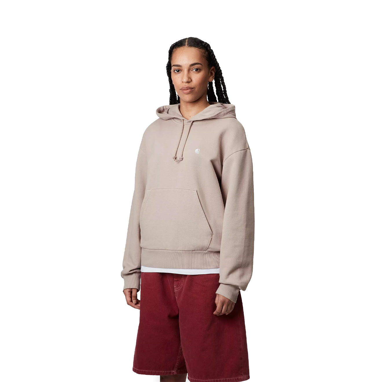 Carhartt WIP Womens Hooded Casey Sweatshirt Dusky Beige / Silver - The Sporting Lodge