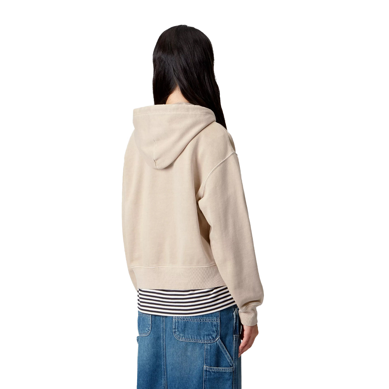 Carhartt WIP Womens Hooded Nelson Jacket Fleur De Sel Garment Dyed