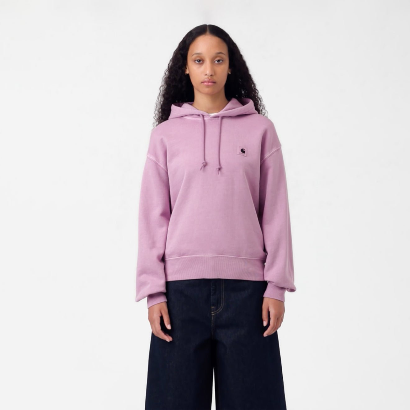 Carhartt WIP Womens Hooded Nelson Sweat Gentle Purple Garment Dyed - The Sporting Lodge