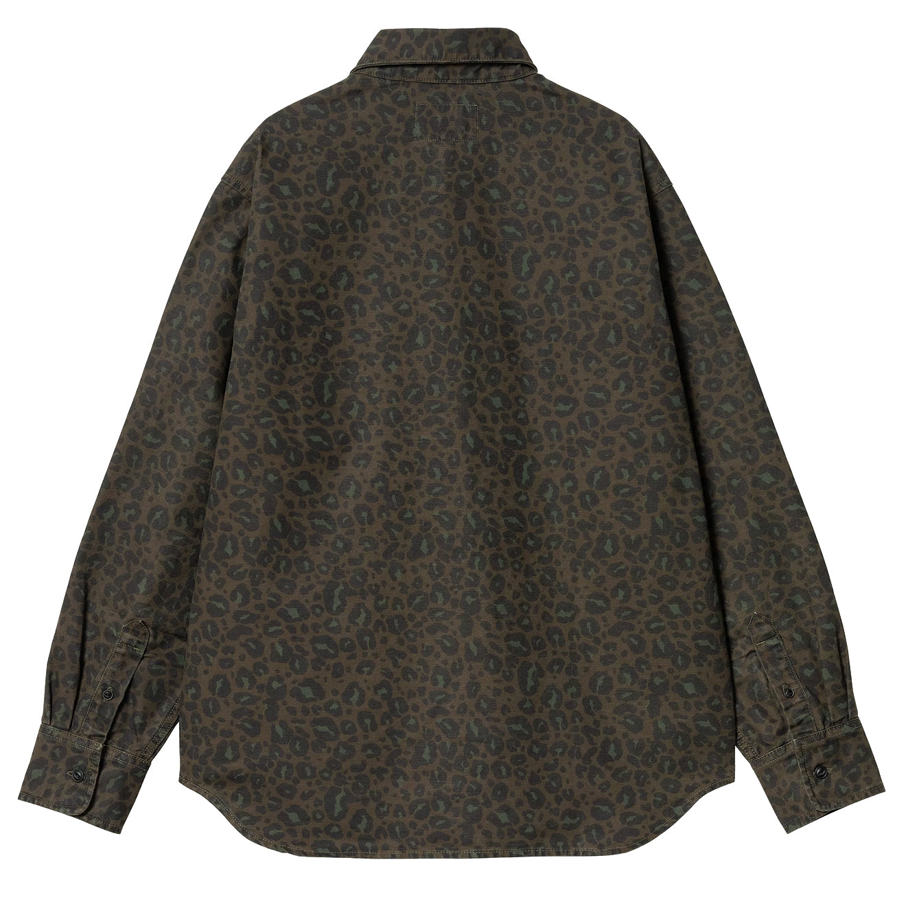 Carhartt WIP Womens L/S Leo Shirt Camo Leo Tamarind / Office Green Garment Dyed - The Sporting Lodge