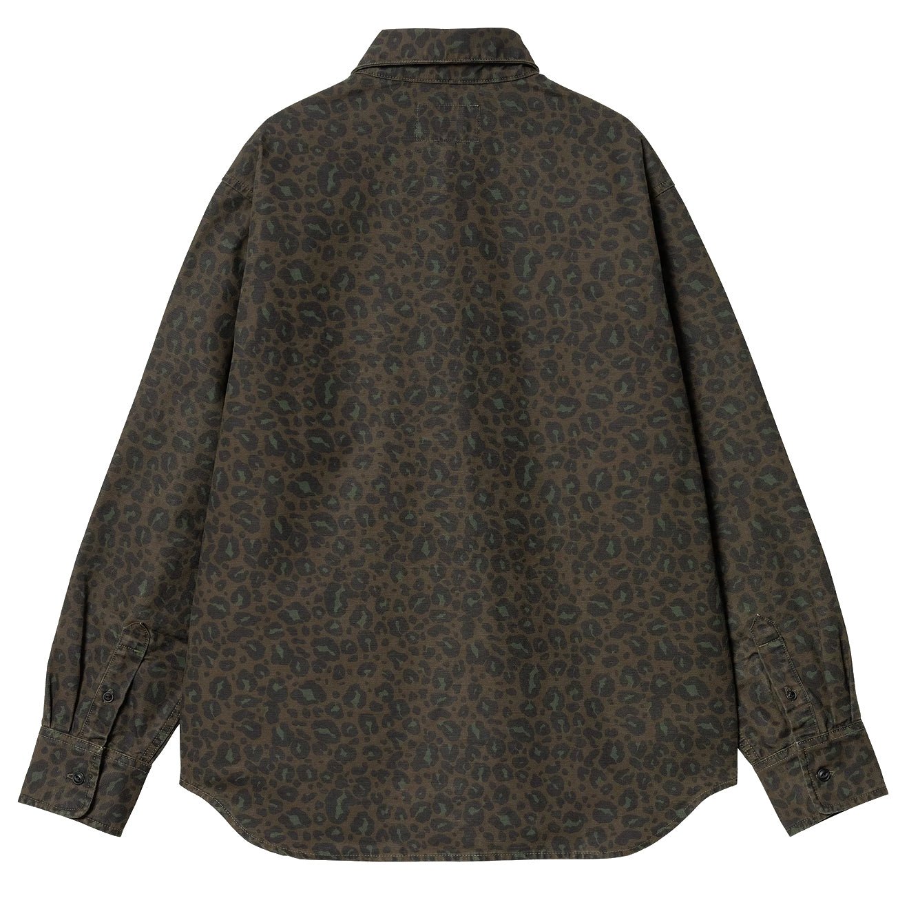 Carhartt WIP Womens L/S Leo Shirt Camo Leo Tamarind / Office Green Garment Dyed - The Sporting Lodge