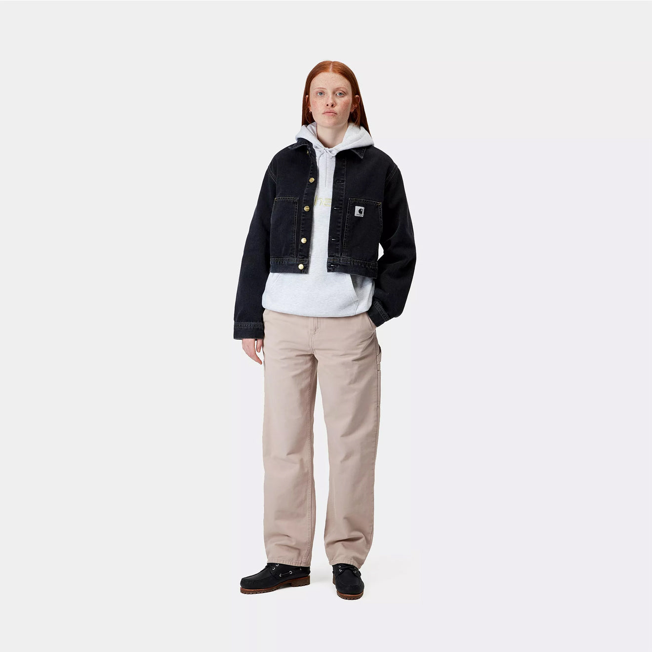 Carhartt WIP Womens Pierce Pant Straight Dusky Beige Stone Canvas - The Sporting Lodge