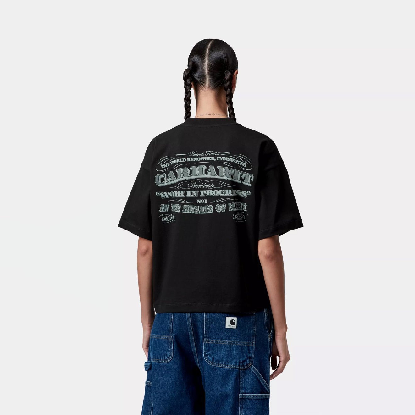 Carhartt WIP Womens S/S 3 One 3 T-Shirt Black - The Sporting Lodge