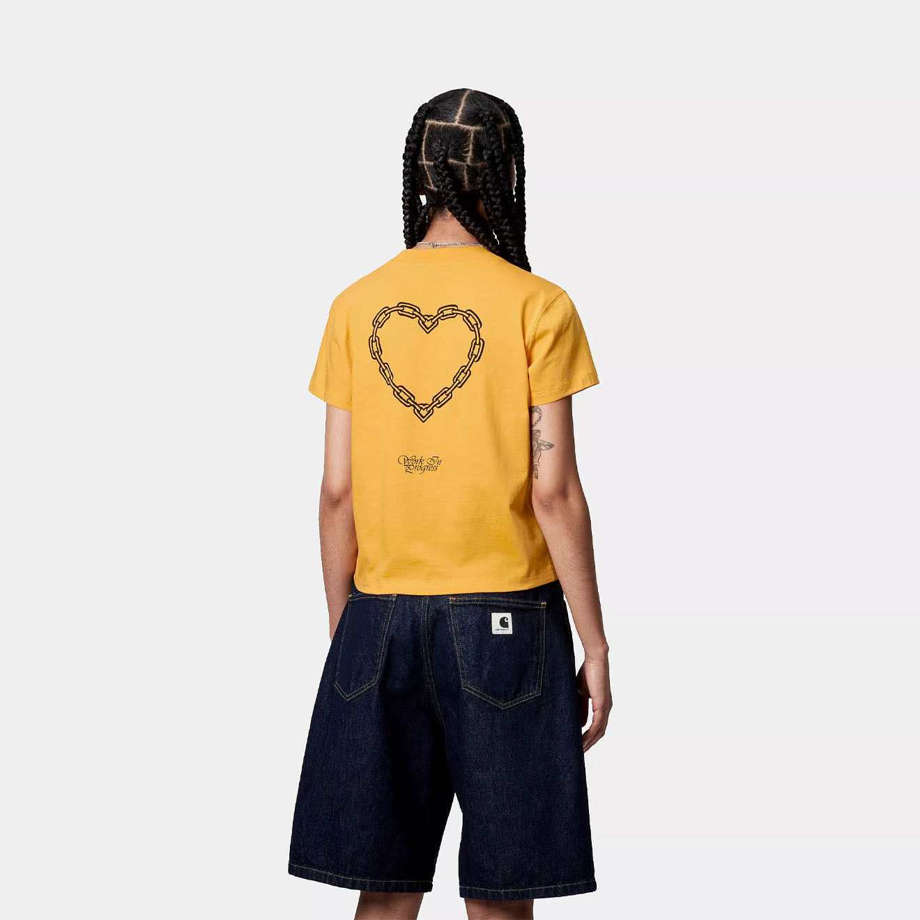 Carhartt WIP Womens S/S Chained T-Shirt Quince / Black - The Sporting Lodge