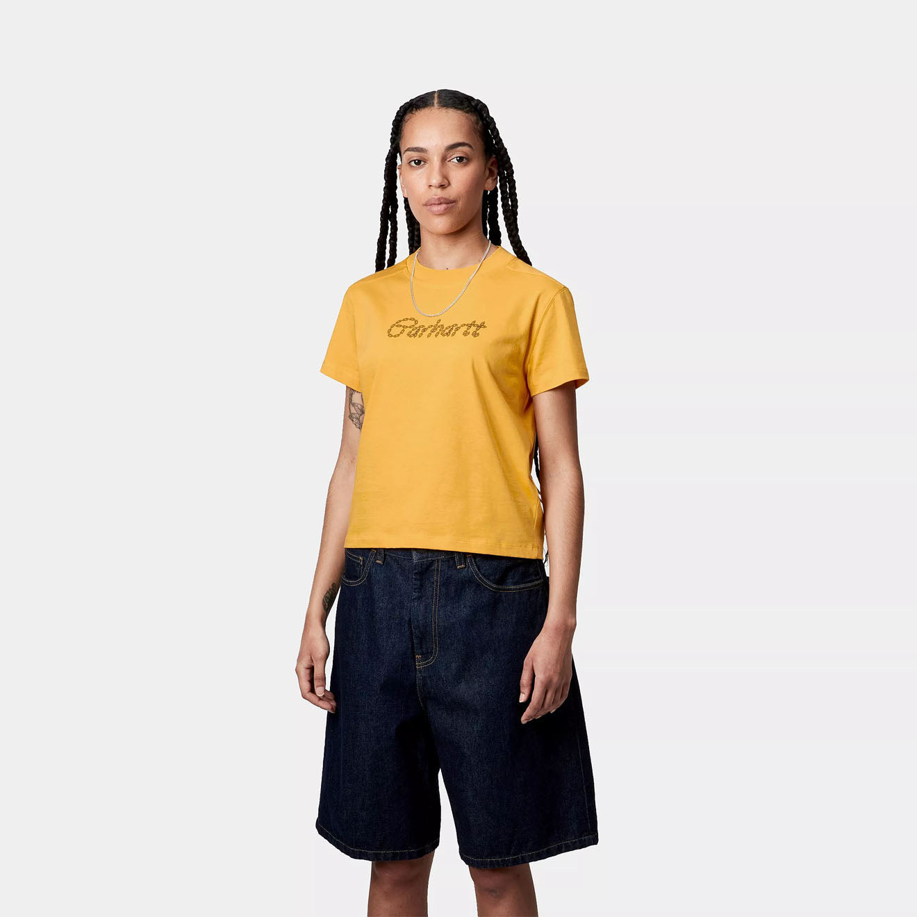 Carhartt WIP Womens S/S Chained T-Shirt Quince / Black - The Sporting Lodge