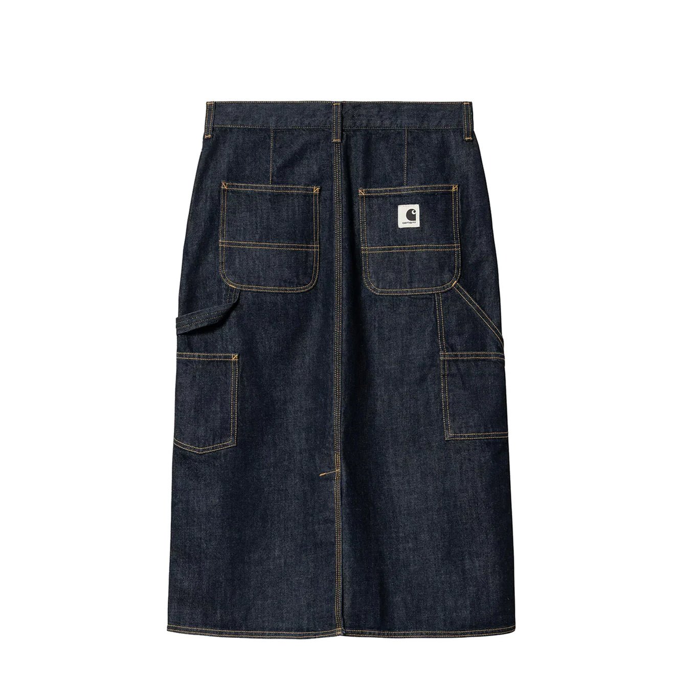 Carhartt WIP Womens Single Knee Skirt Blue Rinsed - The Sporting Lodge