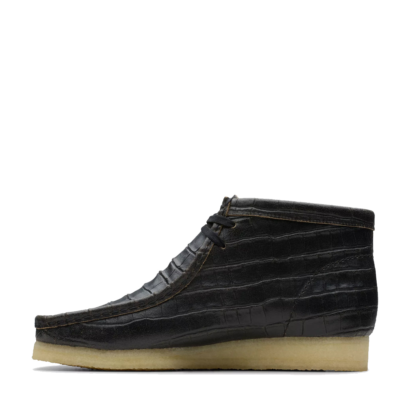 Clarks Originals Wallabee Boot Black Crocodile - The Sporting Lodge