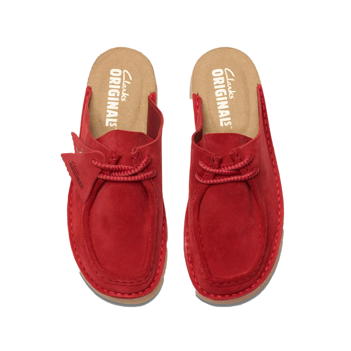 Clarks Originals Womens DSRT Nomad Mule Red Suede