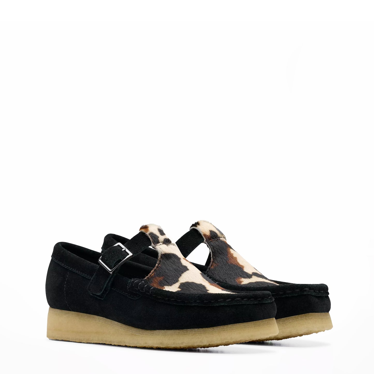 Clarks Originals Womens Wallabee T Bar Black Interest