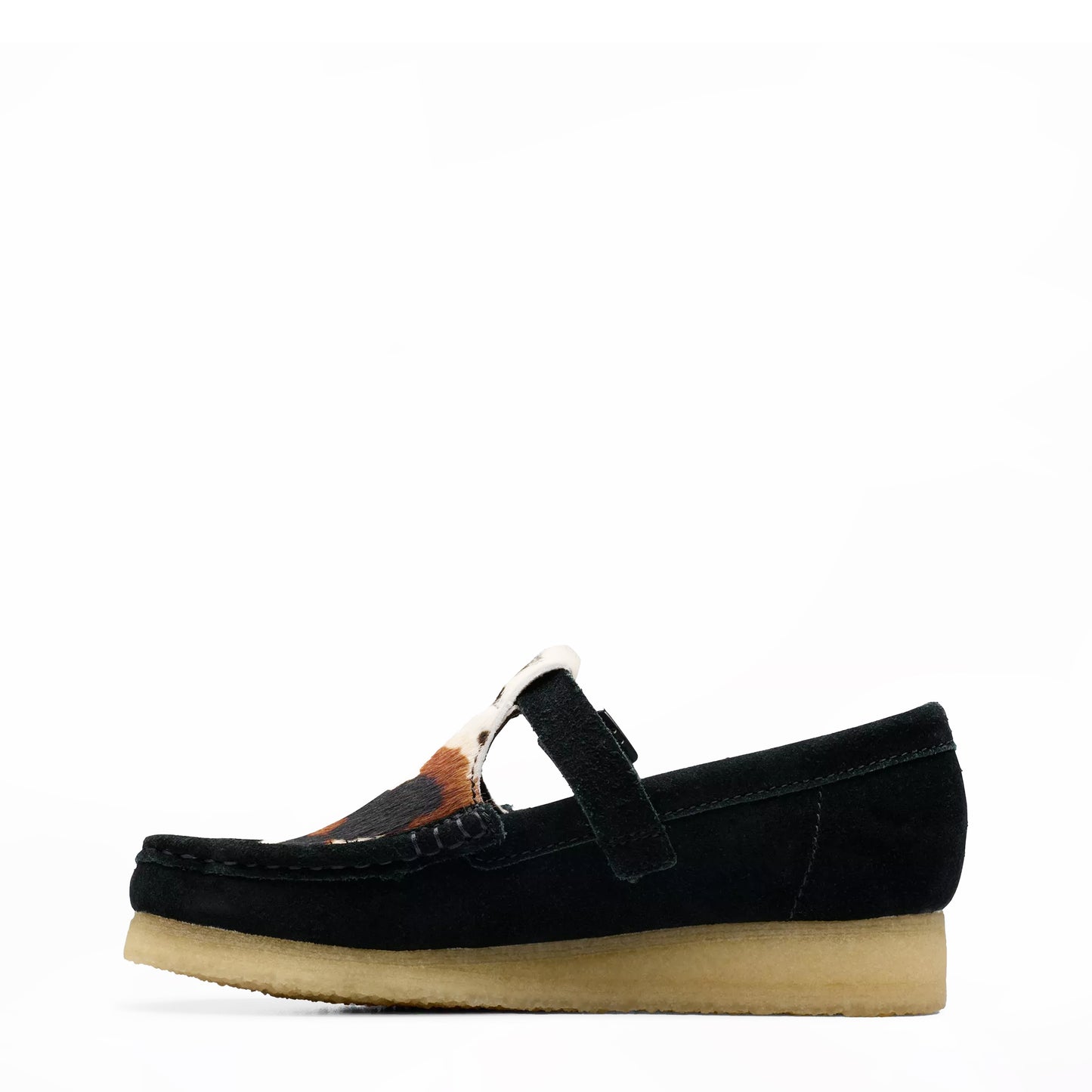 Clarks Originals Womens Wallabee T Bar Black Interest