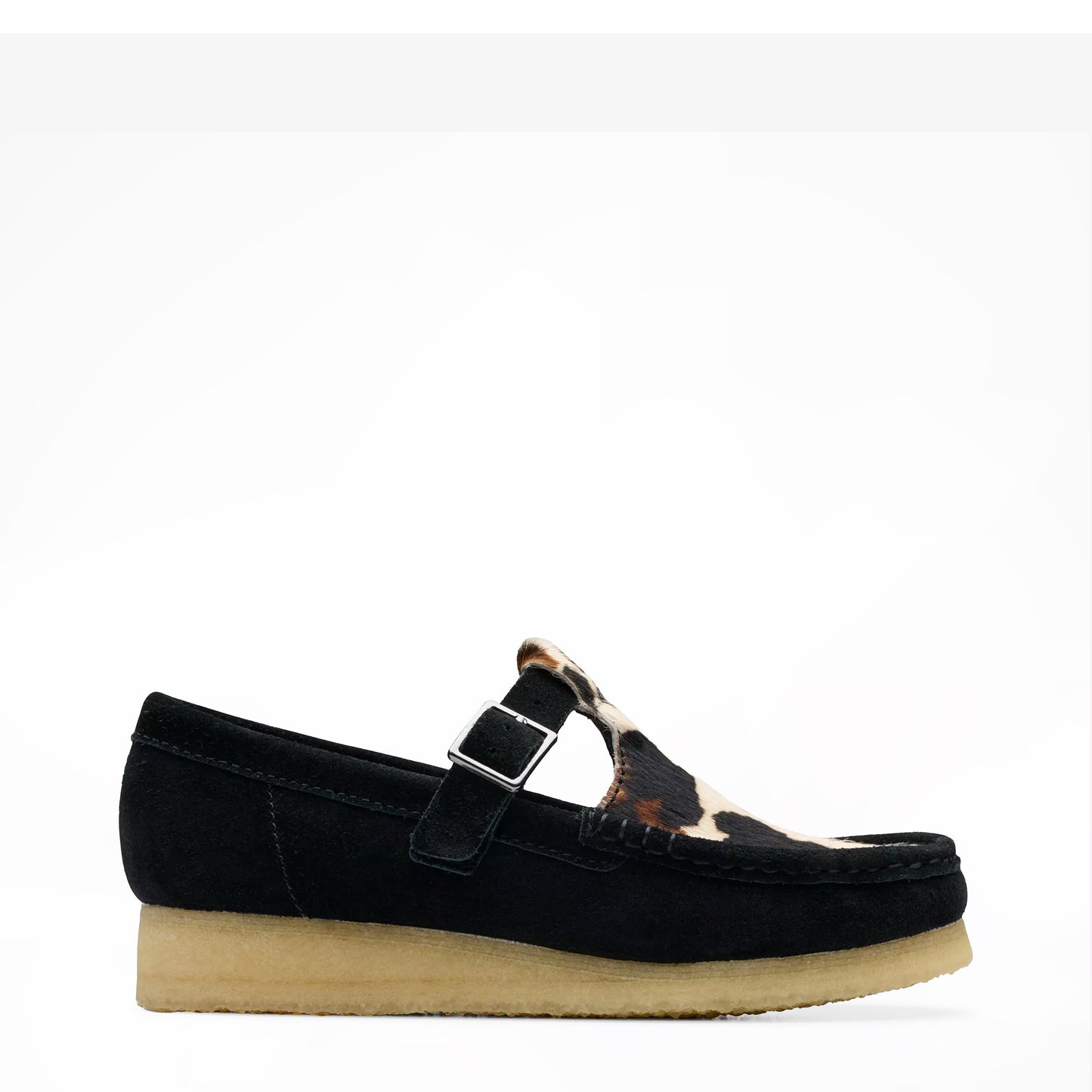 Clarks Originals Womens Wallabee T Bar Black Interest