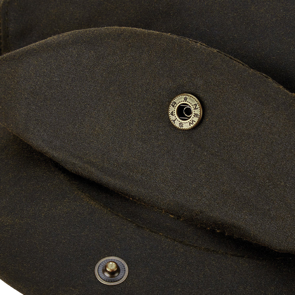 Dubarry Coolbawn Wax Cotton Flat Cap Olive-2