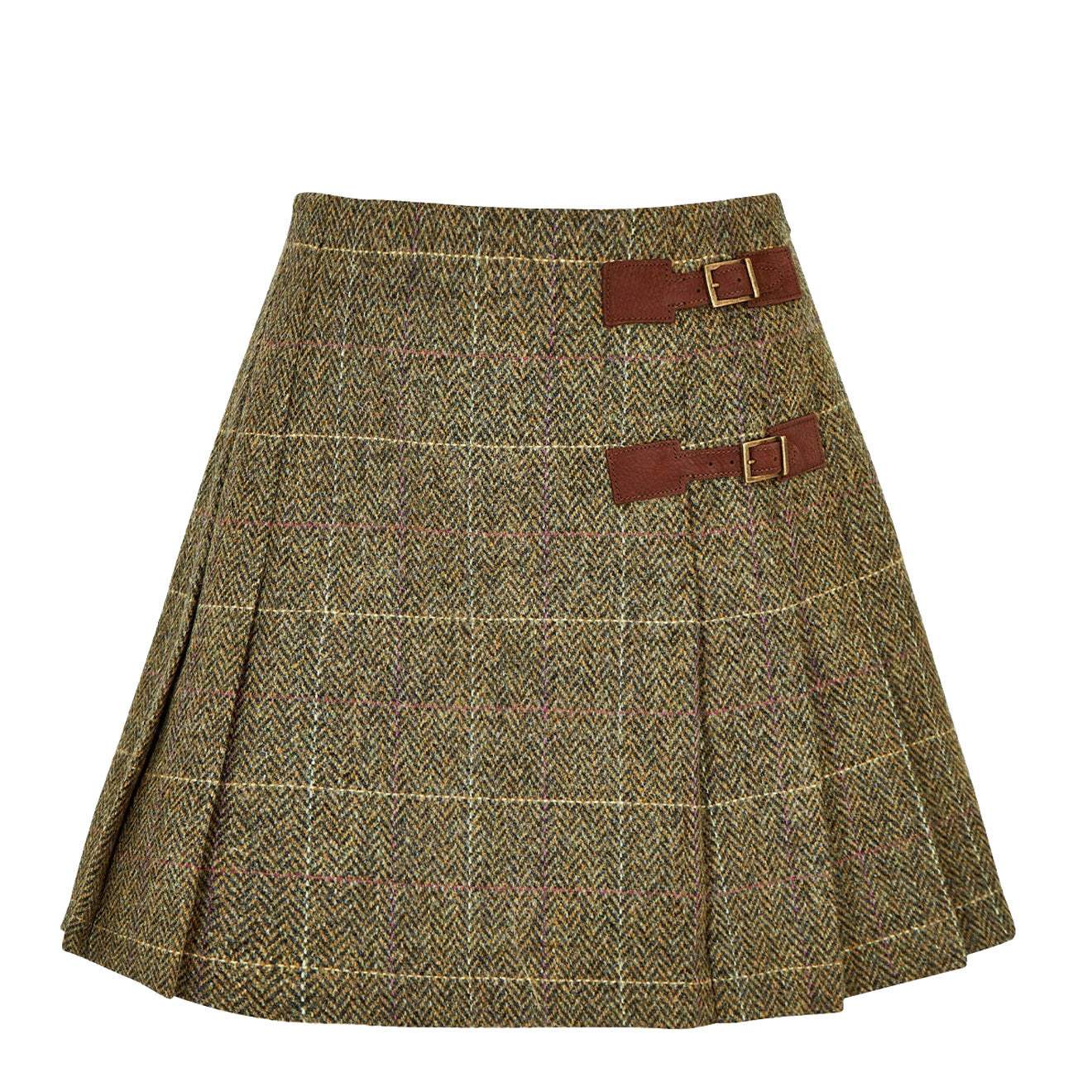 Dubarry Womens Blossom Pleated Tweed Skirt Thistle - The Sporting Lodge