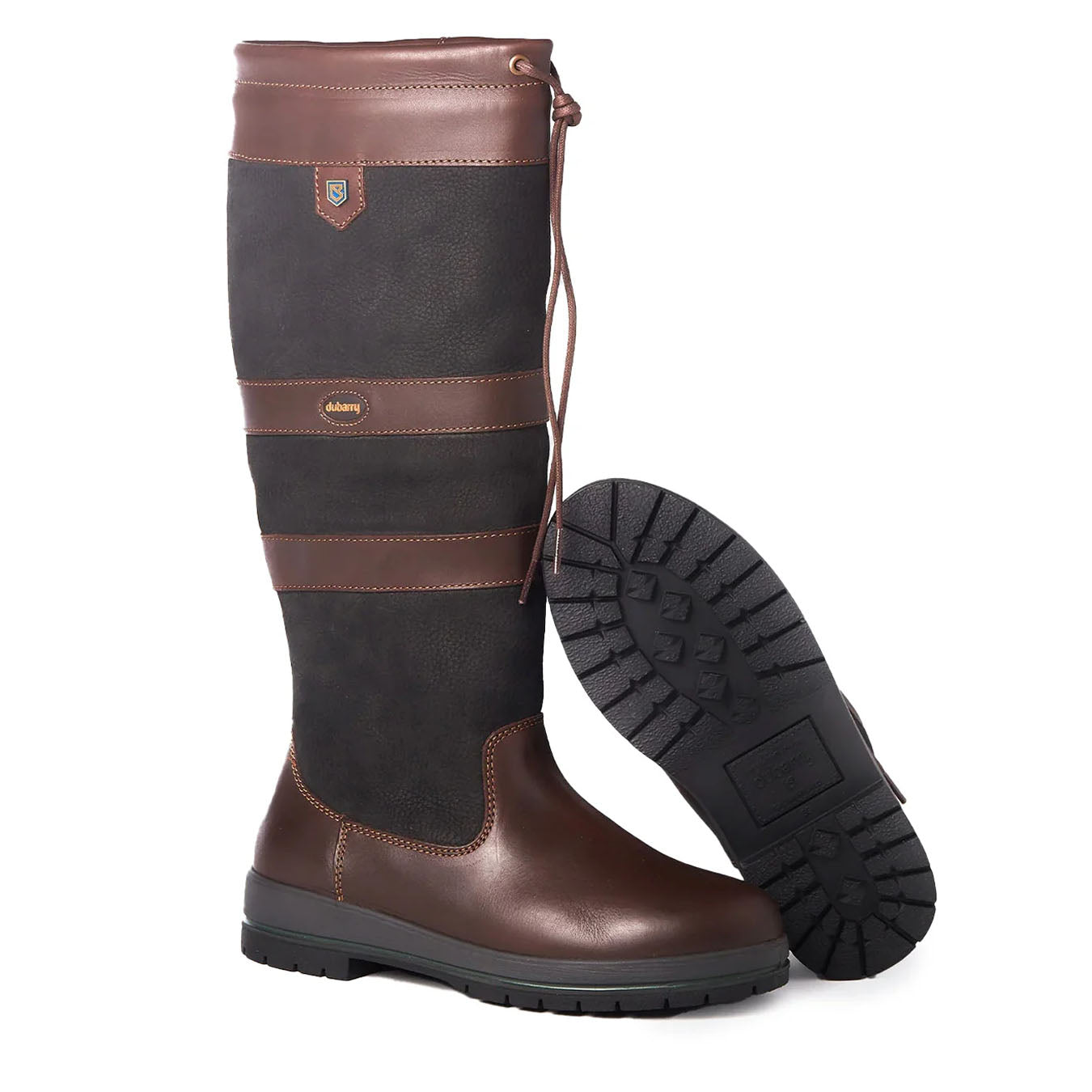 Dubarry Womens Galway Gortex Leather Boot Black Brown - The Sporting Lodge