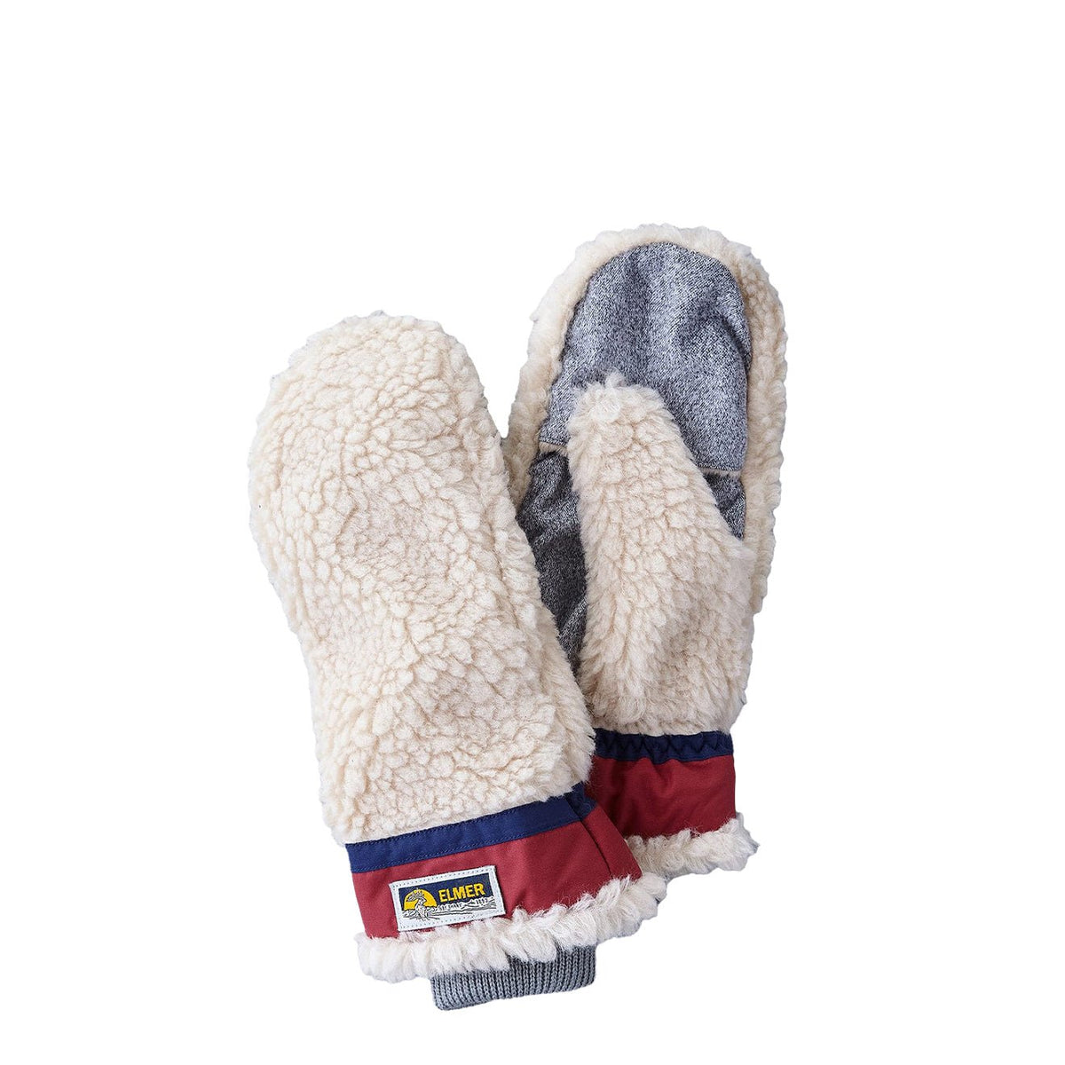 Elmer Gloves Wool Pile Mitten Beige / Wine - The Sporting Lodge