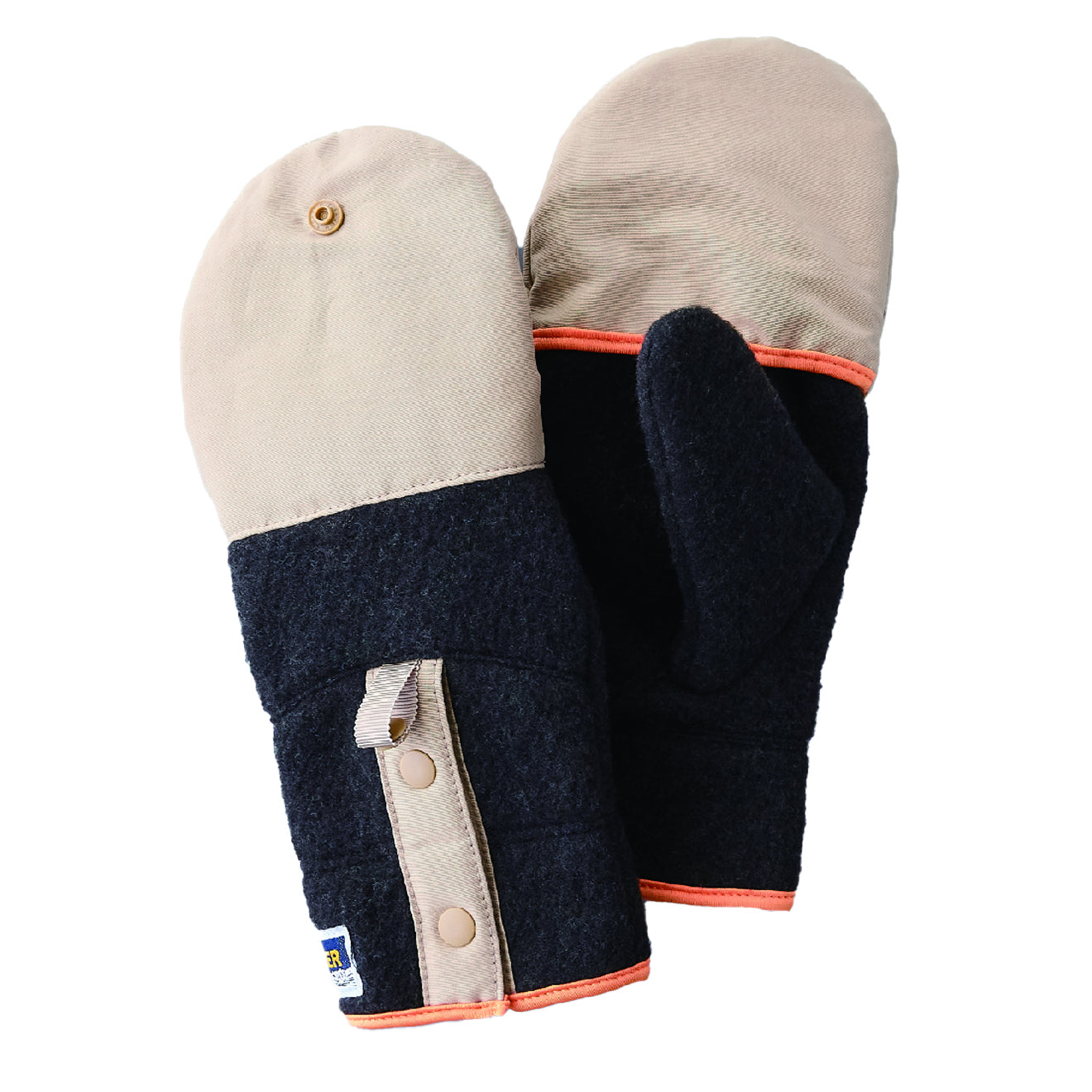 Elmer Gloves Recycled Wool Fleece Flip Top Glove Khaki - The Sporting Lodge