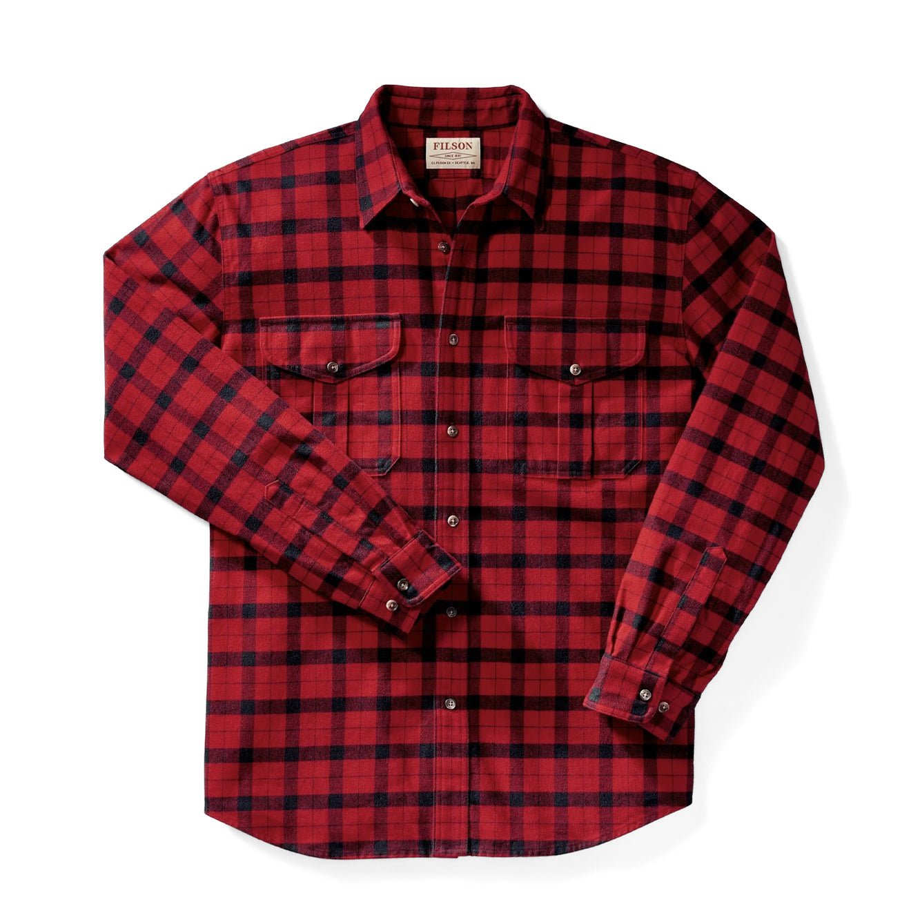 Filson Alaskan Guide Shirt Red/Black Plaid - The Sporting Lodge