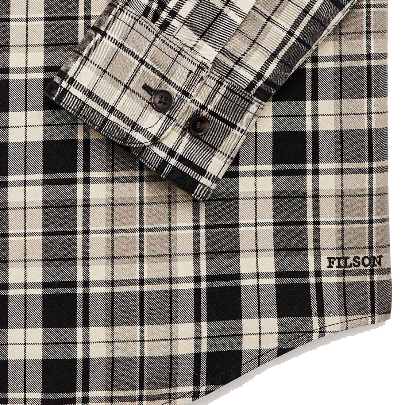 Filson Lightweight Alaskan Guide Shirt Cream / Black / Gray - The Sporting Lodge