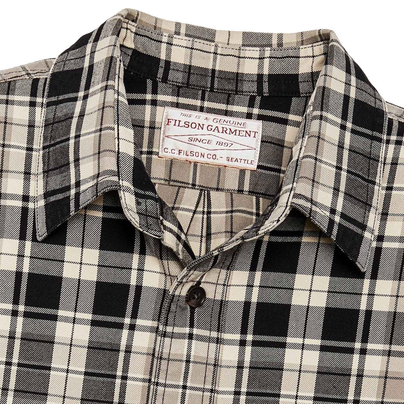 Filson Lightweight Alaskan Guide Shirt Cream / Black / Gray - The Sporting Lodge